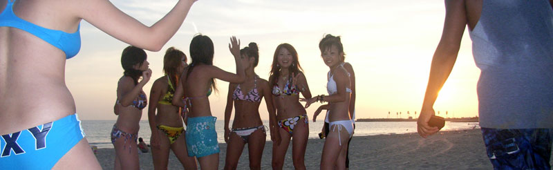 夕日に向かって明日への希望