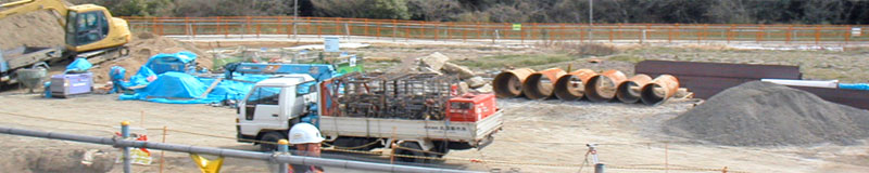 万博会場の工事