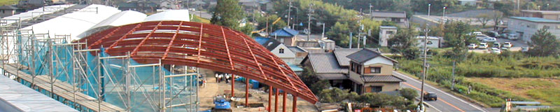 万博会場の工事